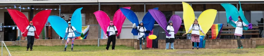 Rainbow Community Angels at Pride Match with the Mt Alexander Falcons 2025